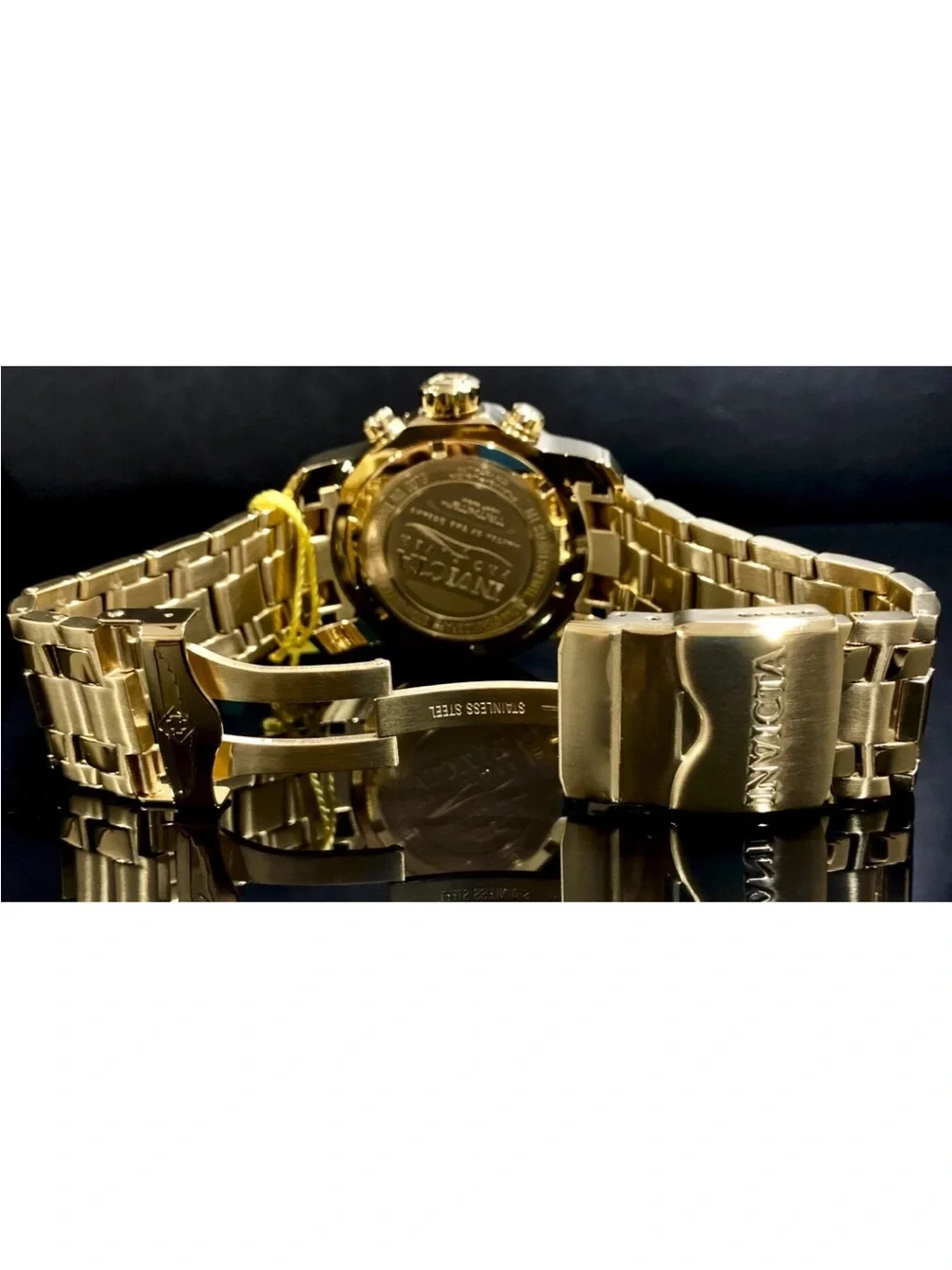 Invicta Men’s PRO DIVER SCUBA Chronograph Blue Dial 18kt Gold Plated Watch. 0073 - Picture 11 of 12
